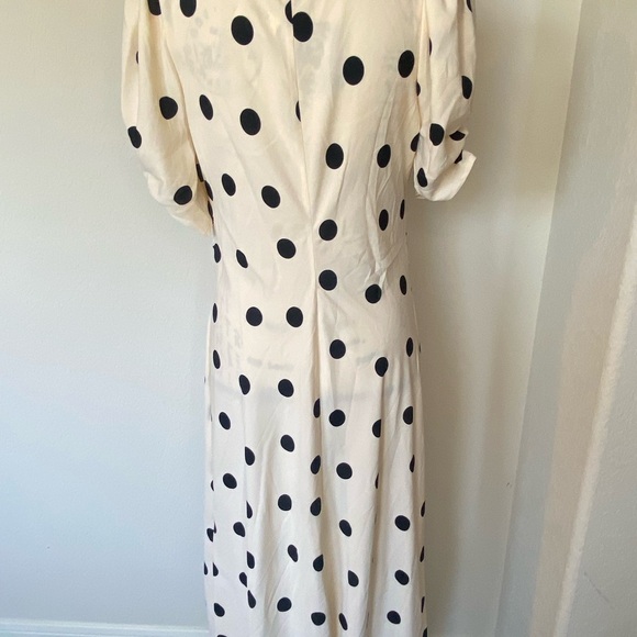 a new day Cream and black Polka Dots High Low Dress NWT - Picture 7 of 11